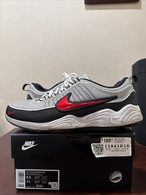 Size 9.5 - Nike Air Zoom Spiridon SP 2024 Silver Red HF9117-001 PREOWNED W/BOX !