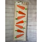 House & Garden Easter Carrot Table Runner Green Ribbon Leaves 14x48