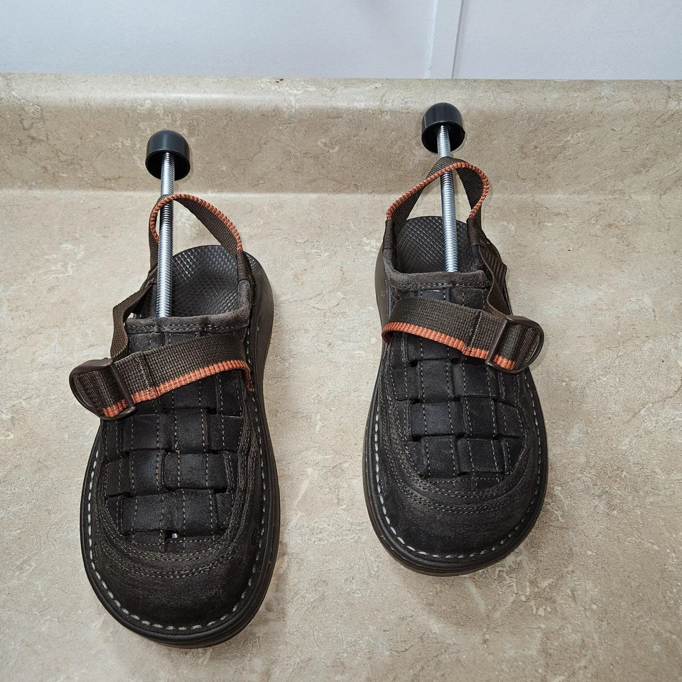 Мужские замшевые кожаные сандалии Chaco размер 9 с закрытым носком подошва Vibram для улицы - Изображение 2 из 4