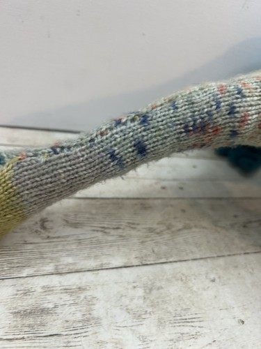 Crochet Vintage Knitted Dinosaur Plush Soft Toy Brontosaurus Long Neck Free Post - Picture 3 of 14