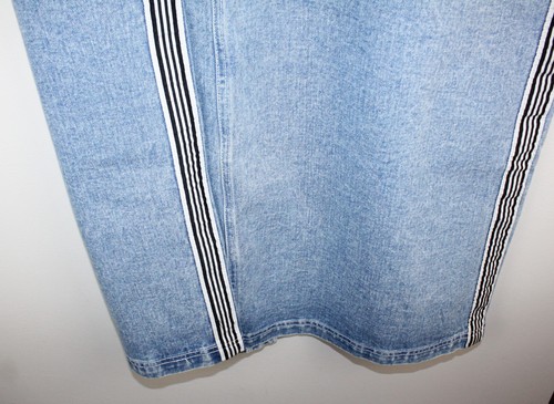 Falda vaquera retro para mujer REVOLT hasta la rodilla L talla grande 22 botones cierre tira lateral - Imagen 12 de 14