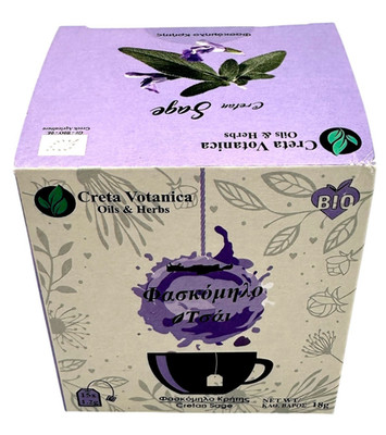 Organic Sage Herbal Tea Bags ( 1Box 15 tea bags - 8Box 120 tea bags )