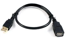 1.5FT USB 2.0 Extension Cable TYPE A-Male to TYPE A-Female Black Passive