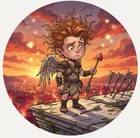 Hayleybug 1/2 oz Frizzled Cupid silver round w/ COA POP 20