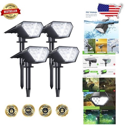 Bright 780 Lumen Solar Spotlights 4pk  Waterproof Outdoor Garden Lights