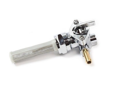 Maximum Flow Benzinhahn chrom,  links - für Harley  ab 1975 - 13/16'' NPT