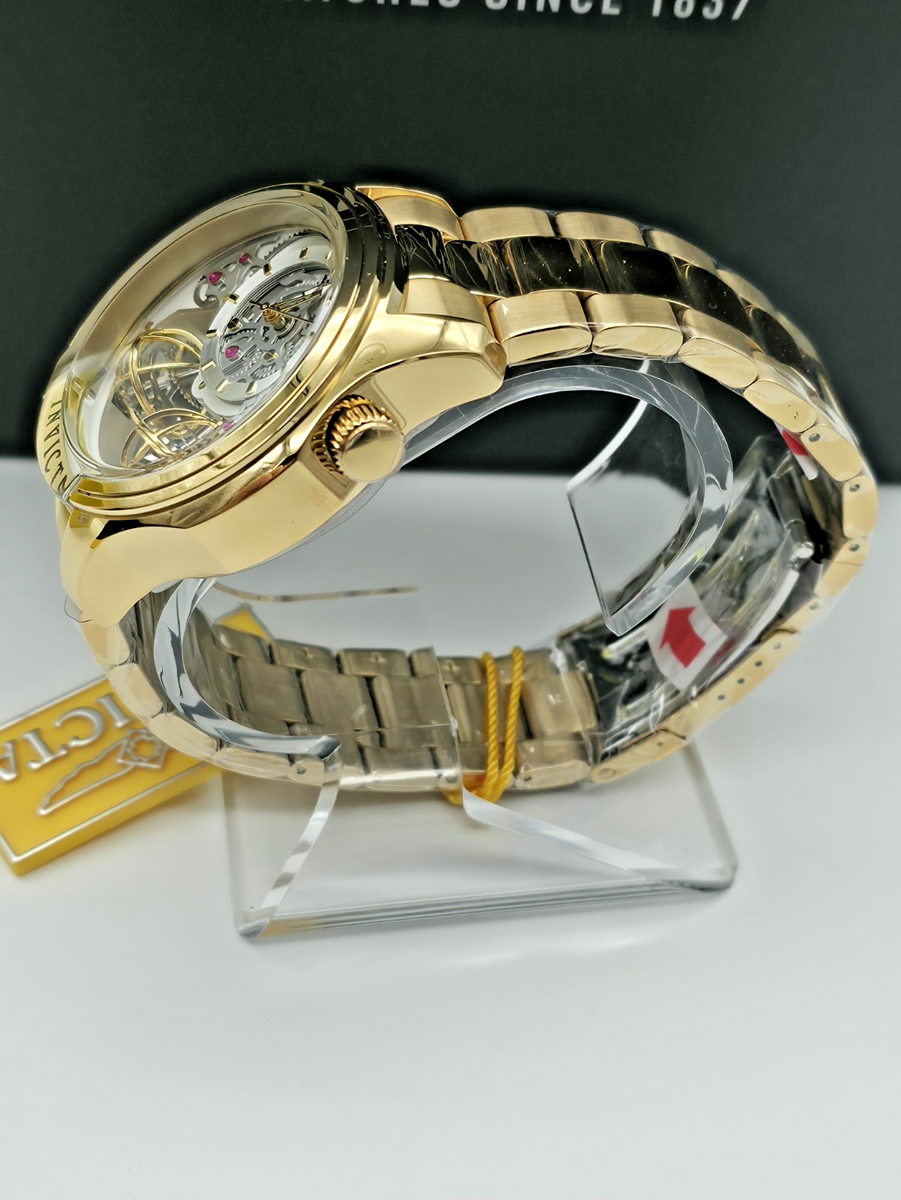 Invicta Specialty Twin-Axis Men's Watch w/ Skeleton Dial 46mm Gold