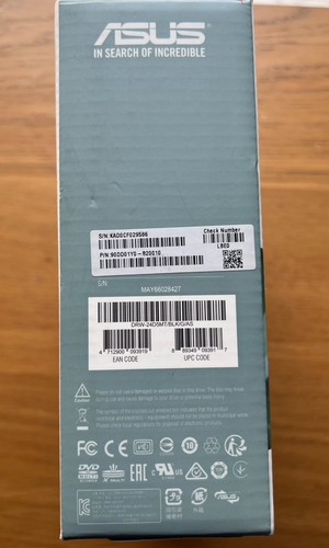 ASUS Green DVD Writer Interne Sata DVD Re-Writer DRW-24D5MT - Photo 3/11