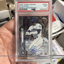 2020 Topps Chrome Kyle Lewis Rookie Auto PSA 9 Mint #RAKL RC Seattle Mariners