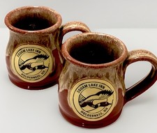 Deneen Pottery Mug Gift Set Ski Hike New Hampshire Squam Lake House Cabin USA