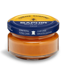 Saphir Creme Surfine Leather Shoe Care Cream Smooth Leather 50ml Light Brown