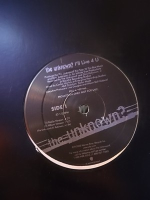 The Unknown? -  I'll Live 4 U   - 12''    -  PRO-A-100160    - (Promo)