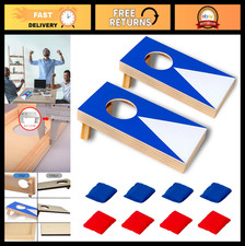 Portable Mini Desktop Cornhole Game Set - 2 Coated Wood Boards  8 Bags, Fun for