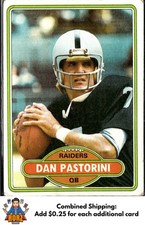 1980 Topps #490 Dan Pastorini Oakland Raiders