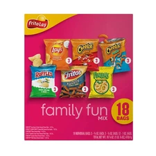 Frito-Lay Family Fun Mix Variety Pack Snack Chips, 18 Count Multipack