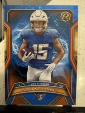 2024 Topps Resurgence - Rookies Ladd McConkey #154 Blue & Orange Spark Refractor