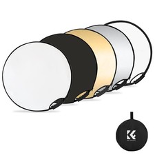K F CONCEPT 5-in-1 Light Reflector 22" 60cm Photo Diffuser Portable