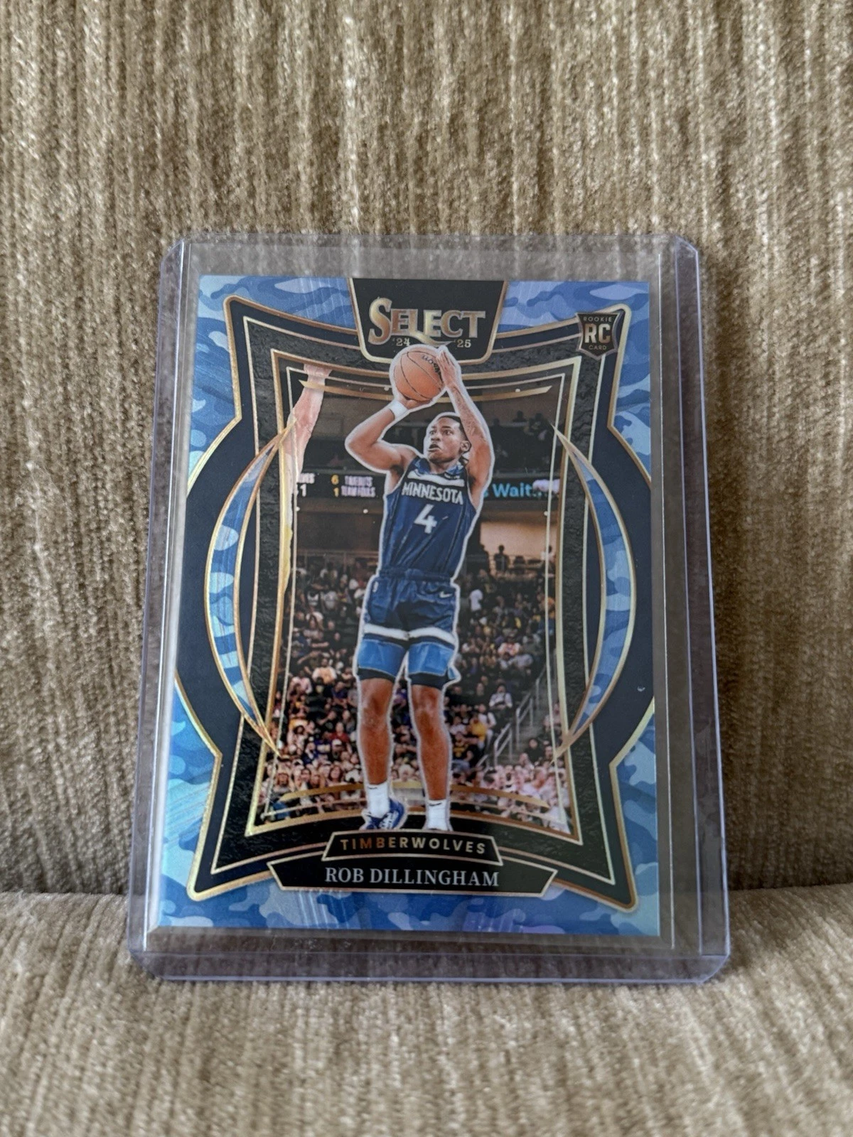 2024-25 Panini Select #84 Rob Dillingham Blue Camo /99 Rookie RC Color Match