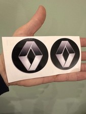 BORCHIE COPRIMOZZI ADESIVI STICKERS PER CERCHI IN LEGA  4 PZ 60 mm LOGO RENAULT