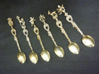 SET  OF 6 VINTAGE  ITALY DEMITASSE SPOONS — photo 1