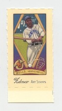 WILLIE WELLS SCARCE HELMAR STAMP BASEBALL CARD WITH UNCUT TAB
