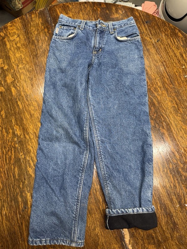 Carhartt Youth Relaxed Fit Fleece-Lined Jeans Size 12  YYB155 DST 26x26