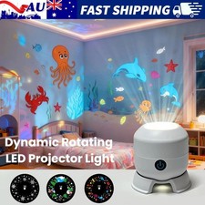 Dynamic 360 Rotating LED Projector Light USB Dimmable Kids Bedroom Projector