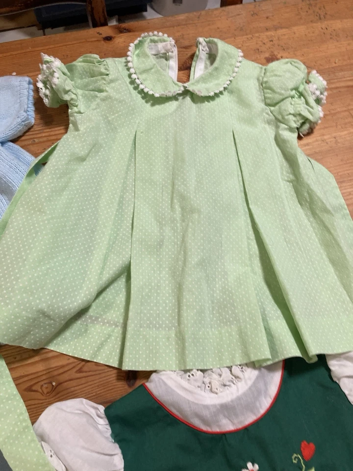 Vintage 6 Month Dresses - Hand Embroidered - Image 4 of 4