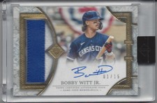BOBBY WITT #1/15 2024 TOPPS TRANSCENDENT ON CARD AUTO GAME WORN LOGO PATCH SP