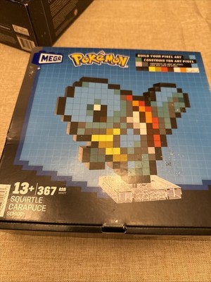 MEGA BLOKS Pokemon Pixel Art Squirtle 367 Pieces - New in Box
