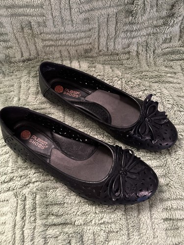 Planet Shoes Black Ballet Flats Women’s Size 7 Aus Ladies Leather Butterfly 🦋 - Picture 2 of 9