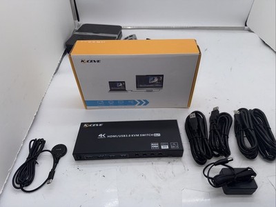 KCEVE 4K HDMI USB3.0 KVM Switch 4x1 Model KC-KVM401A Open Box