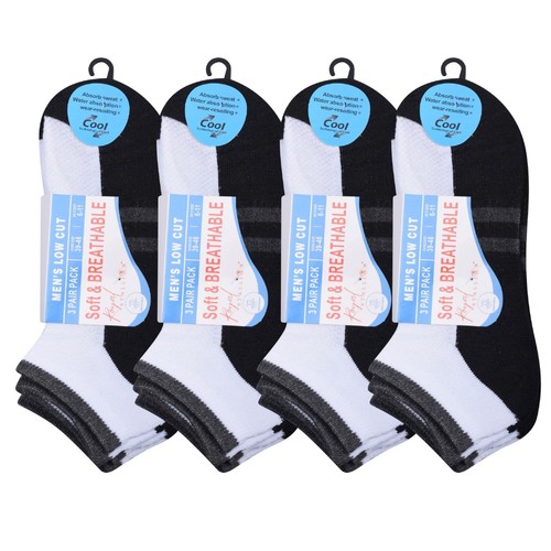 Socks For Men's Sports Trainer Low Cut Socks UK FIT Size 6-11, Pair 3-12 - Picture 9 of 12