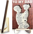 To Dad Gifts Wooden Desktop Decorations - Unique Birthday Wood Grain 