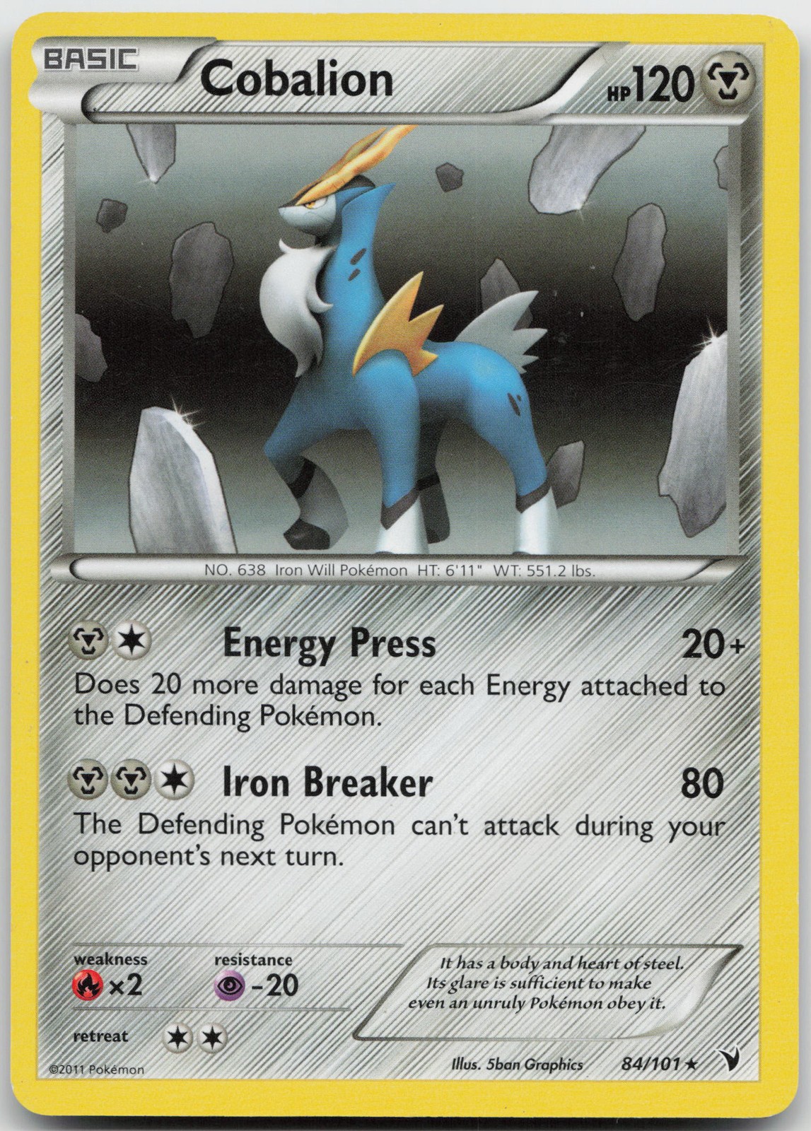 Cobalion - 84/101 (Battle Arena Deck Exclusive) Rare Deck Exclusives 084/101 LP