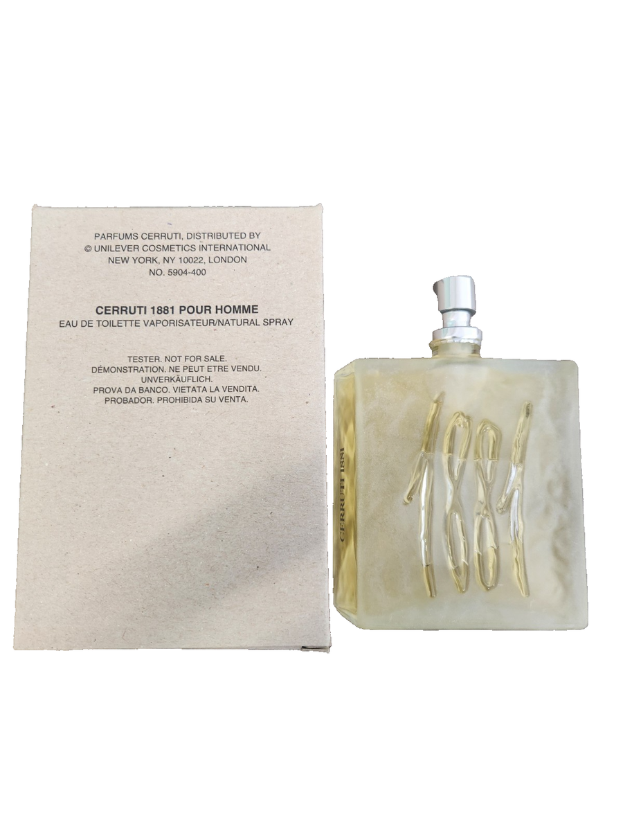 Cerruti 1881 For Men EDT Spray 3.4 FL. OZ. NEW IN TESTER BOX