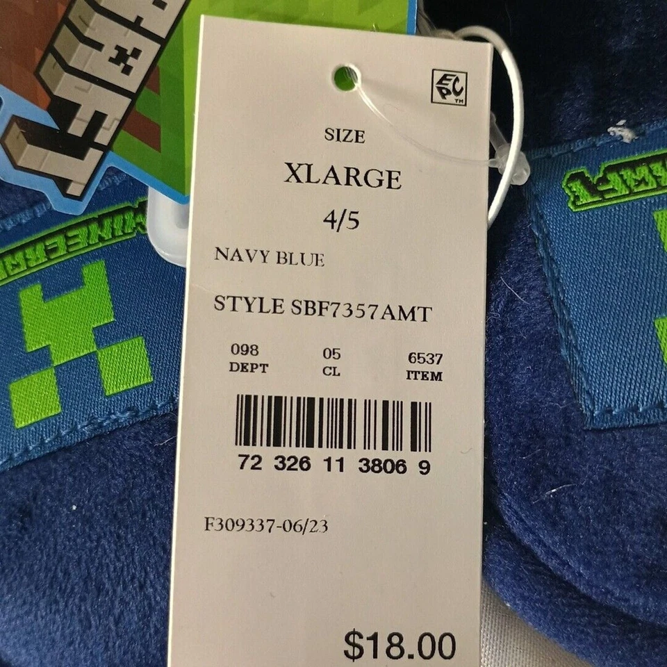 Zapatillas Minecraft Creeper azul marino Foto 3 de 4