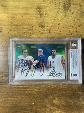 2000 Playoff Hawaii Peyton Manning John Elway Kurt Warner Triple Auto 1/1 BGS 8