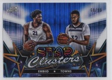 2023 Cosmic Chrome Blue Moon Refractor 68/99 Karl-Anthony Towns Joel Embiid 0g27