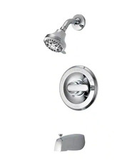 Delta Classic Single-Handle 5-Spray Tub and Shower Faucet with Stops in Chrome