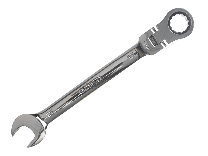 Faithfull Ratchet Combination Spanner Flex Head 15 Mm Faisparat15 - Image 3