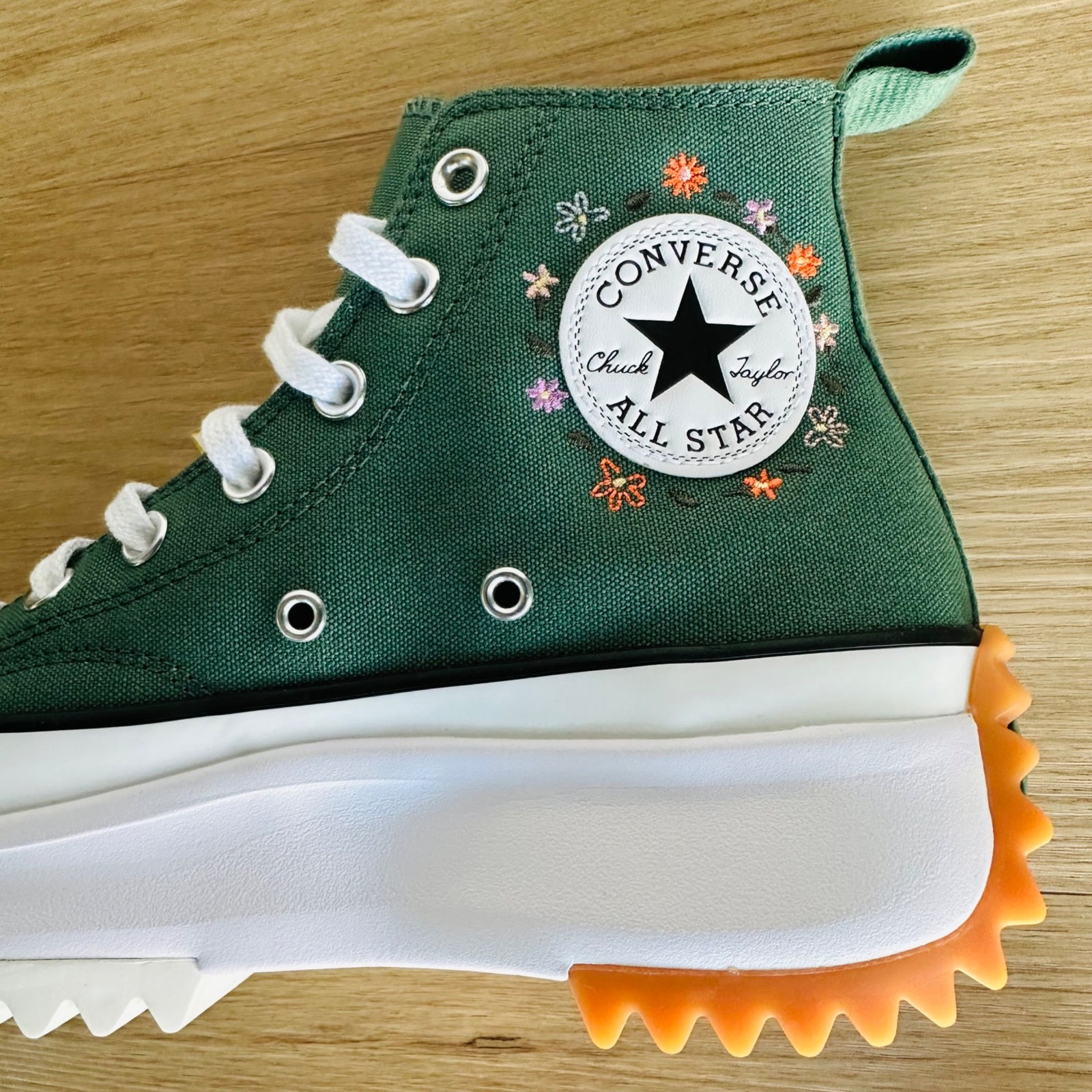 ⭐Converse Run Star Hike Platform 5.5 Mens Shoes Flowers Green Sneakers A11562C thumbnail 6