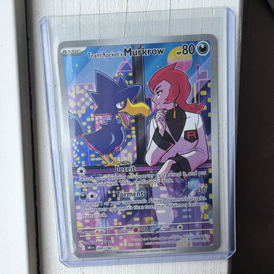 Pokémon TCG Team Rocket's Murkrow 200/182 Sv10 Destined Rivals IR Full Art Holo