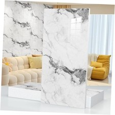 10pcs Marble Peel and Stick Waterproof Wall Panels,Heat-Resistant Backsplash