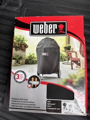 Weber 7150 Premium Grill Cover Fits 22in Kettle & Master-Touch Charcoal Grills