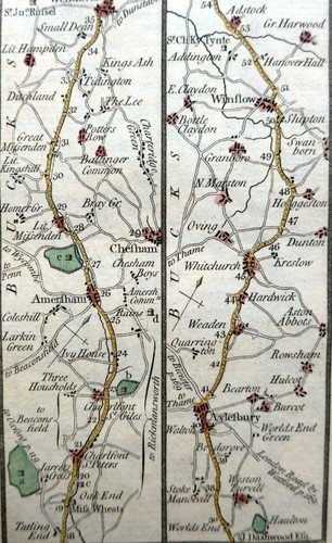 BUCKINGHAMSHIRE AYLESBURY TRING WENDOVER BY PATERSON c1785 GENUINE ANTIQUE MAP - 第 4/4 張圖片