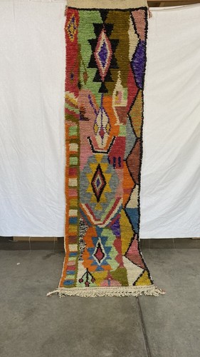 "Alfombra de corredor bereber vintage marroquí Boujaad Runner BJ27 10 ft 10"" x 2 ft7""" - Imagen 5 de 13