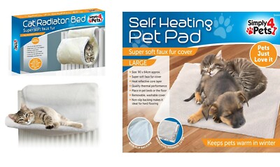 Heated Fleece Warm Cat Bed Radiator Super Soft Self Heating
