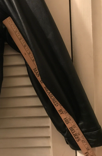 Vintage Roundtree & Yorke Men's Black Genuine Leather, Full Zip, Large - Picture 10 of 12