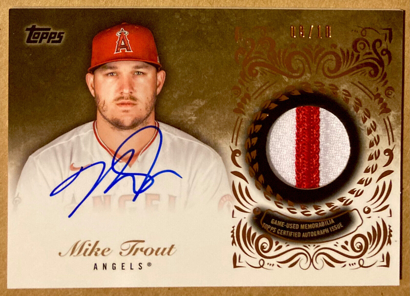 mike trout autograph card